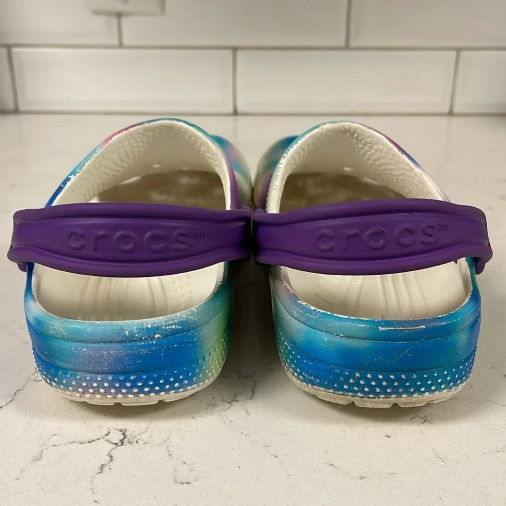 Crocs Classic Clog Solarized Tie Dye Kids Junior Size 2